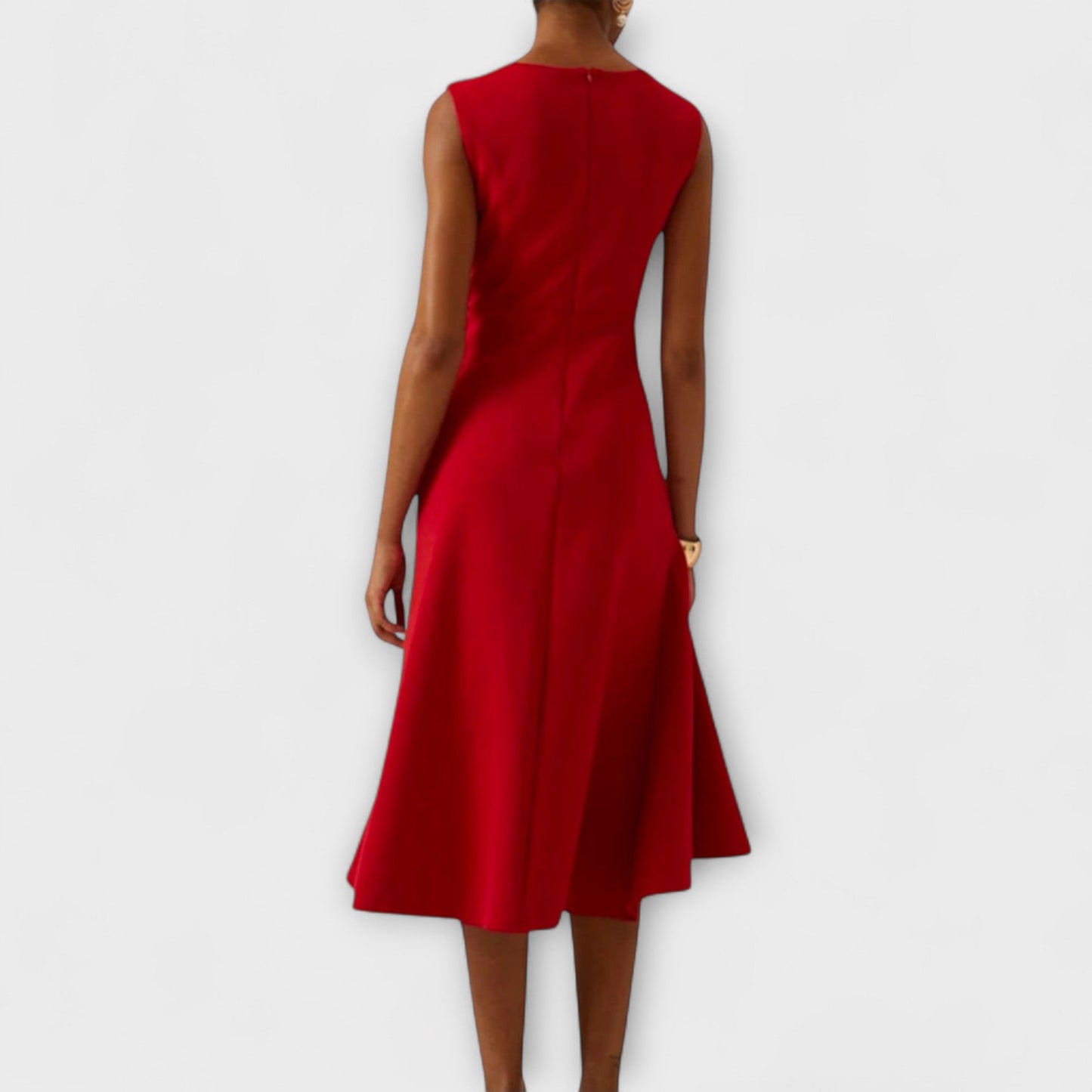 Juliette β Asymmetrical Draped Midi Dress