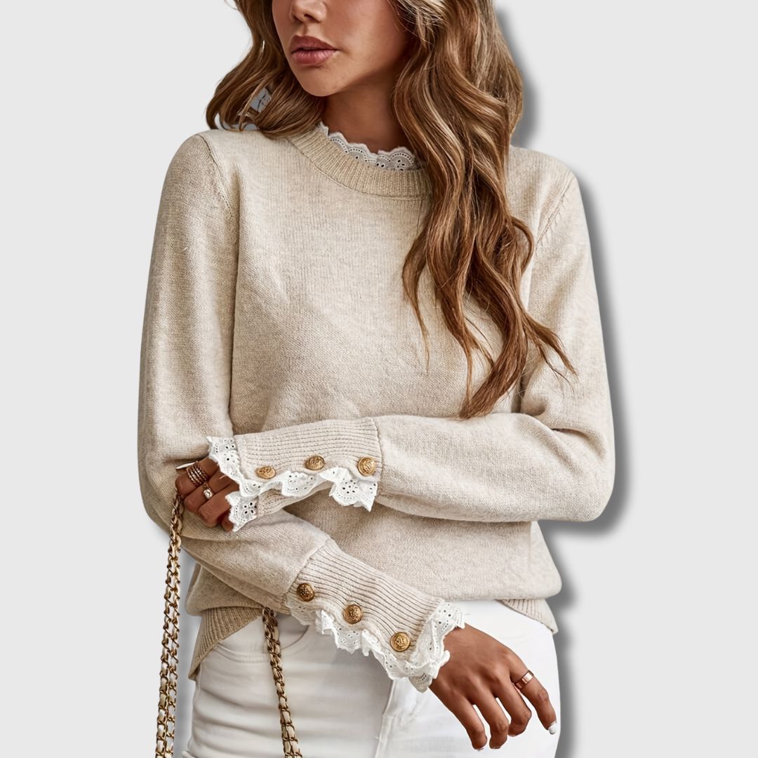 Sofie β Sweater with Lace Details