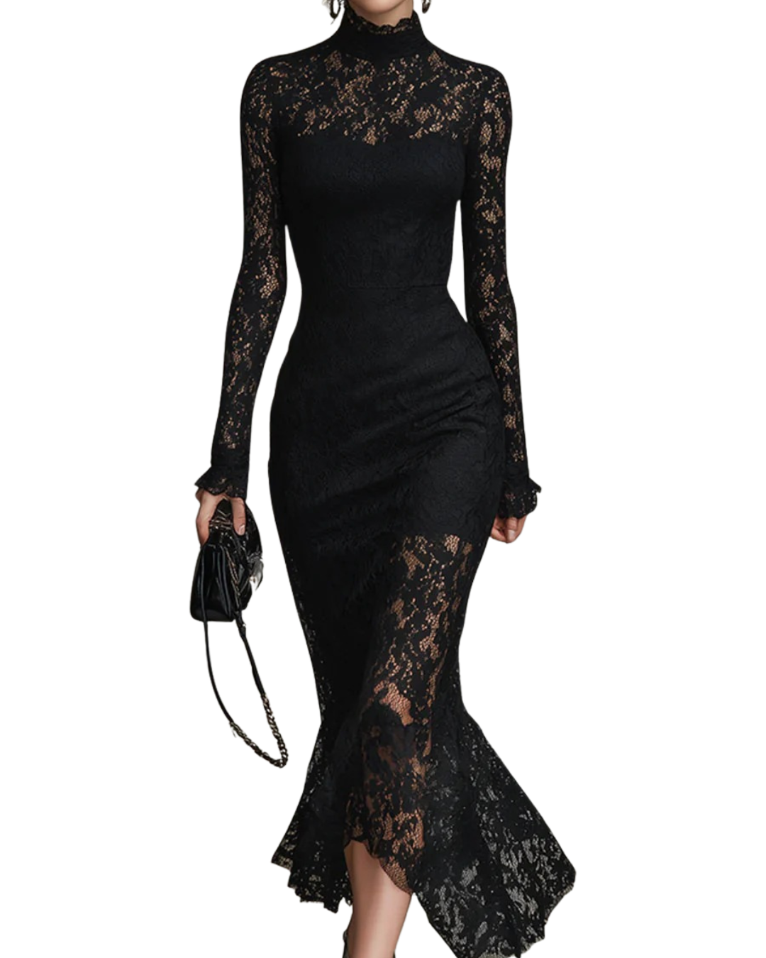 Julia™ | Black Lace Maxi Dress