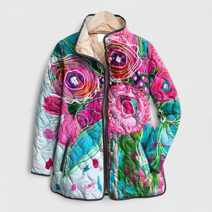 Shirley – Quilted Jacket in Vintage Floral Pattern