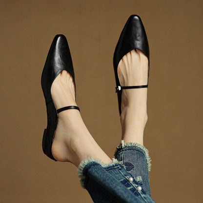 Thea Genuine Leather Mules