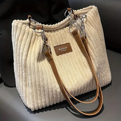 Onyx | Large Capacity Corduroy Tote Bag