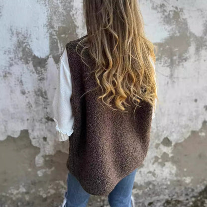 Women's Autumn Button-down Short Warm Vest